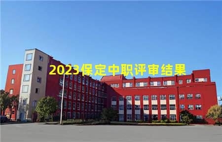 2023保定中职评审结果